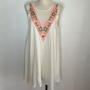 Entro Embroidered Southwest Trim Sleeveless Dress